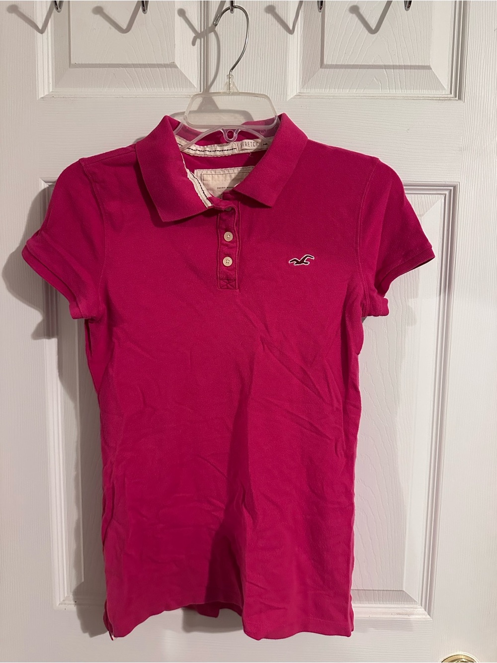 Vintage Hollister Pink Short-Sleeve Polo Top
